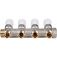Коллектор распределительный 3/4", 4 отвода 1/2"