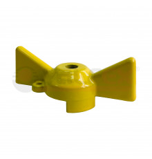 Ручка-бабочка под пломбу для крана ГАЗ 15/20 VALFEX (400/100/10) ЖЕЛТАЯ