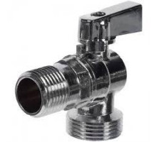 Угловой кран для подключения приборов ( хром) 1/2"*3/4"
