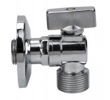 Угловой кран для подключения приборов ( хром) 1/2"*1/2"