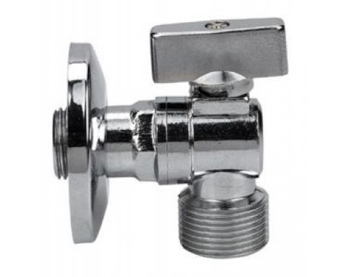 Угловой кран для подключения приборов ( хром) 1/2"*1/2"