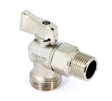 Угловой кран для подключения приборов матовый НИКЕЛЬ 1/2"*1/2"