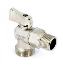 Угловой кран для подключения приборов матовый НИКЕЛЬ 1/2"*1/2"