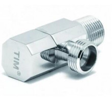 Угловой кран с отражателем 1/2"*1/2" (хром)