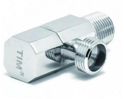 Угловой кран с отражателем 1/2"*3/4" (хром)