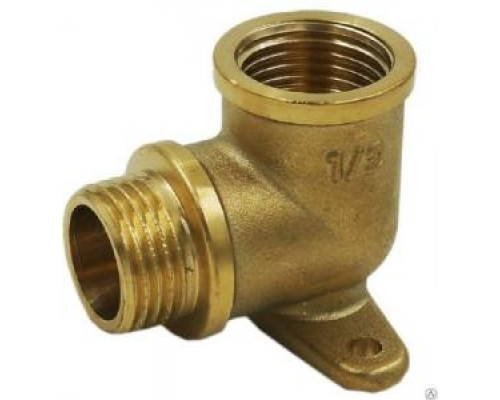 Уголок с креплением латунный 1/2"г/ш