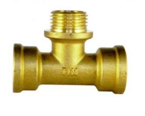 Тройник переходный латунный 3/4"* 1/2" * 3/4" г/ш/г