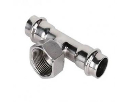 Пресс-тройник из нержавеющей стали с внутренней резьбой 15mm*1/2