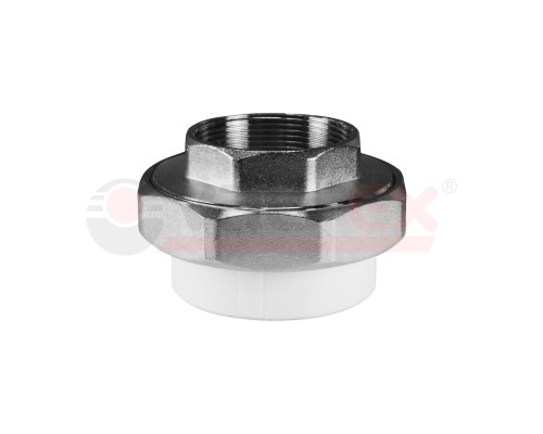 Муфта комб.разъём.(американка) с внутренней резьбой 20х3/4" (200/25) (Valfex) БЕЛАЯ