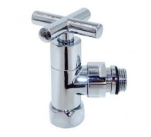 Кран для углового соединения, (крестовиный)(хром) 3/4"г* 1/2"ш