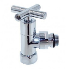 Кран для углового соединения, (крестовиный)(хром) 3/4"г* 1/2"ш