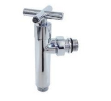 Кран для углового соединения, (крестовиный)(хром) 1/2"г* 1/2"ш